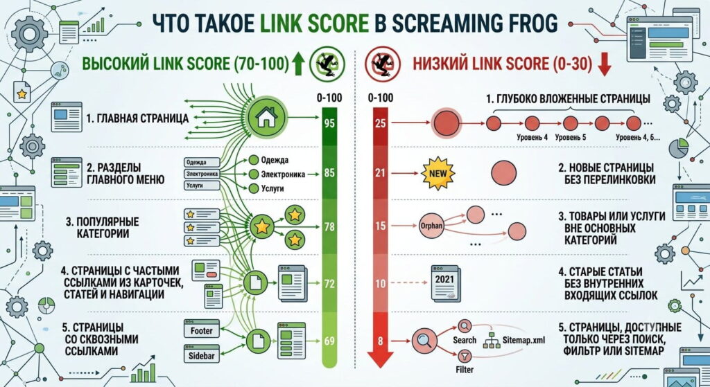 Что такое Link Score в Screaming Frog
