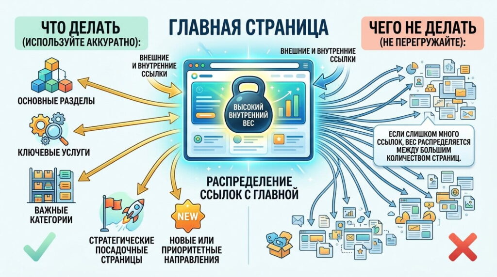 Ссылки с главной страницы